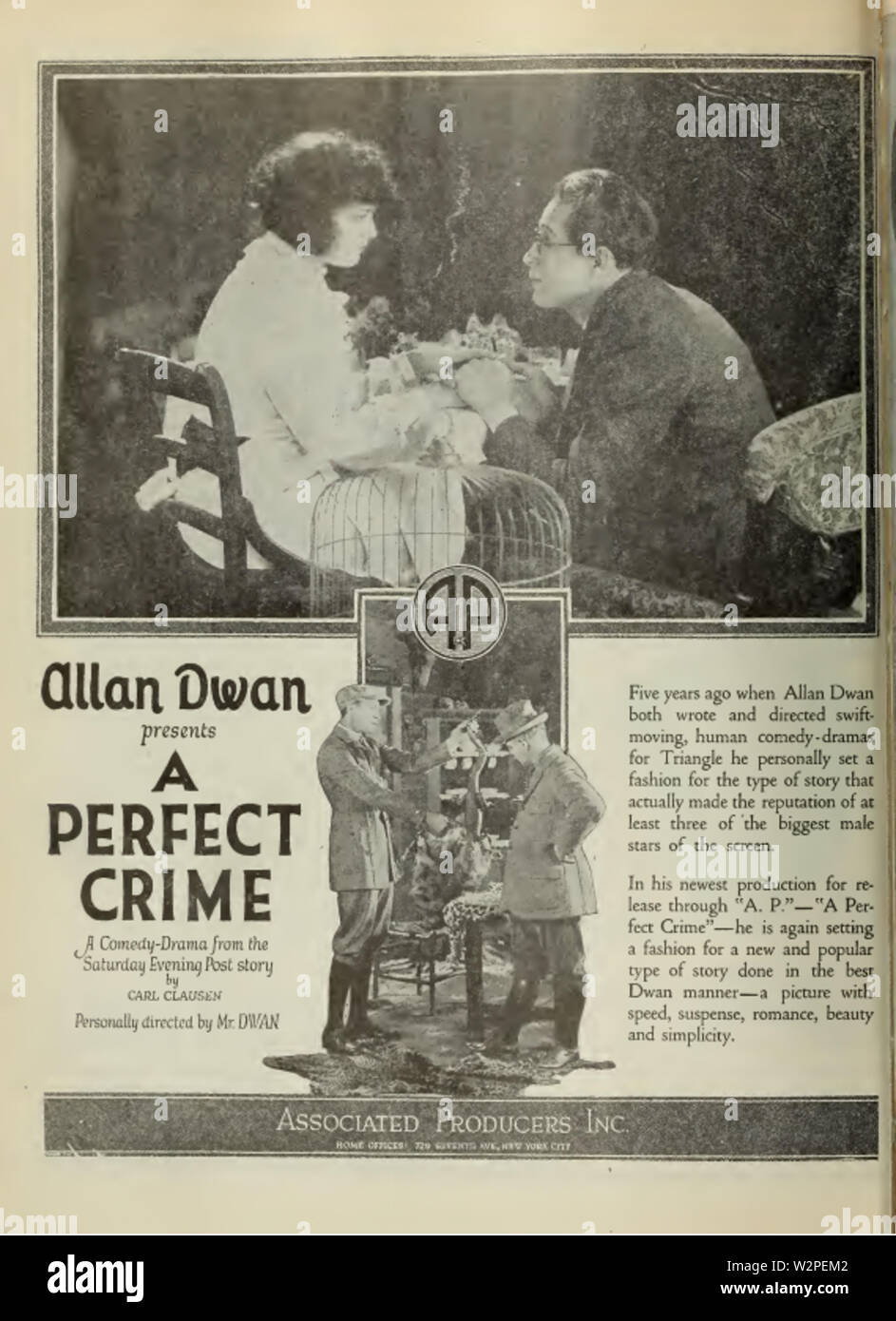 Un crime parfait par Allan Dwan quotidien Film 1921 Banque D'Images