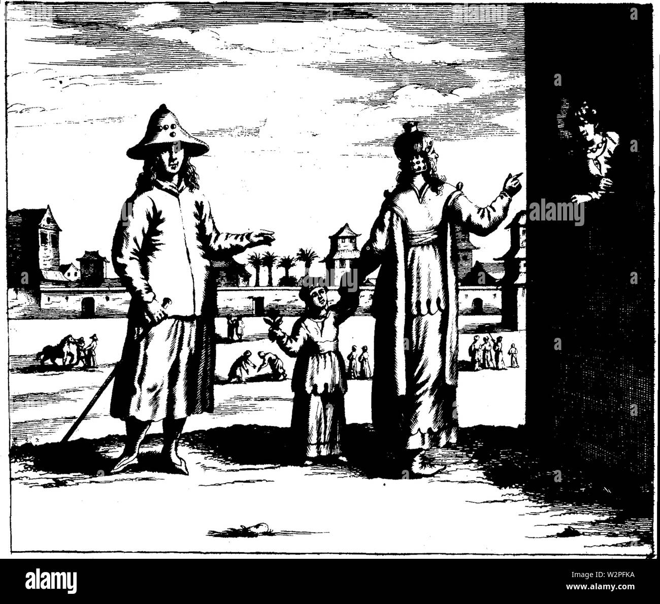 Un dessin d'Athanasius Kircher's China Illustrata, 1677 (1) Banque D'Images