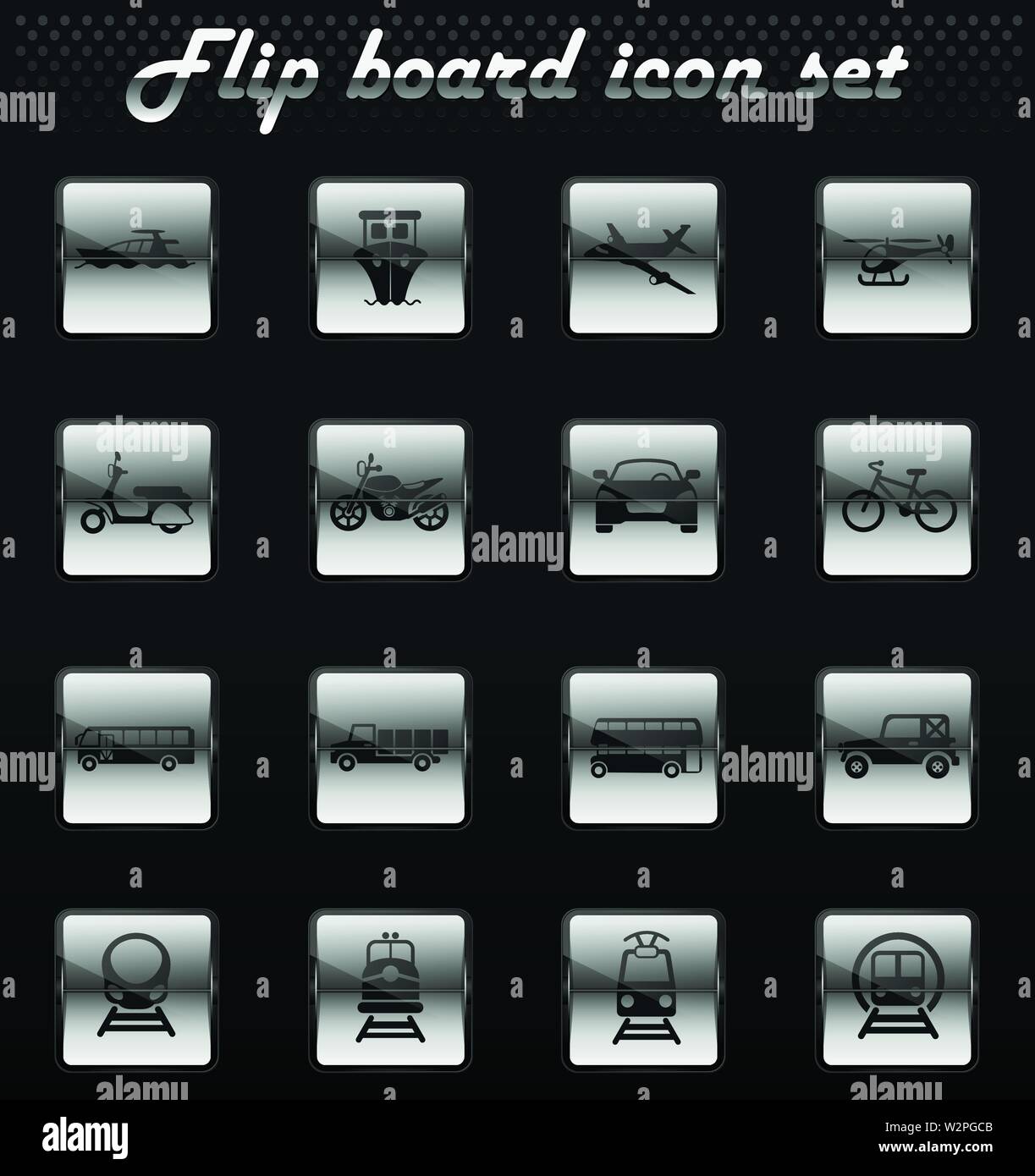 Transport icon set Illustration de Vecteur