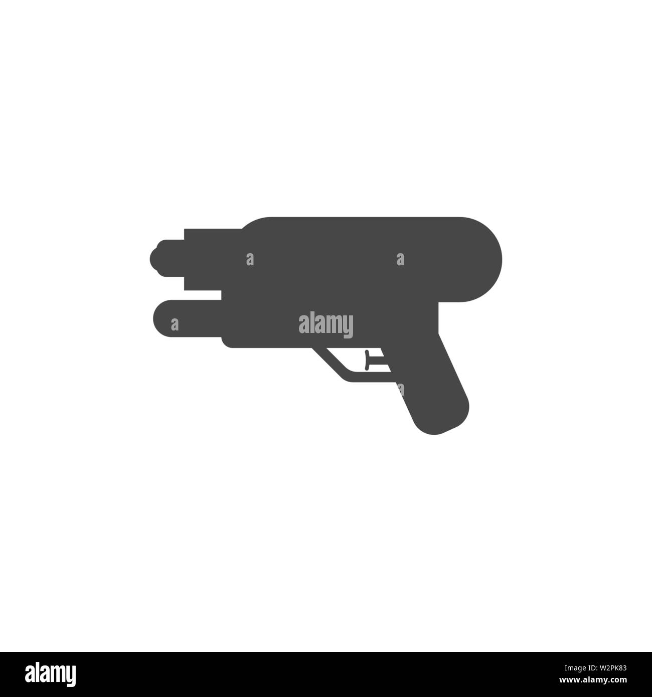 Icône pistolet à eau isolé sur blanc retour Illustration de Vecteur