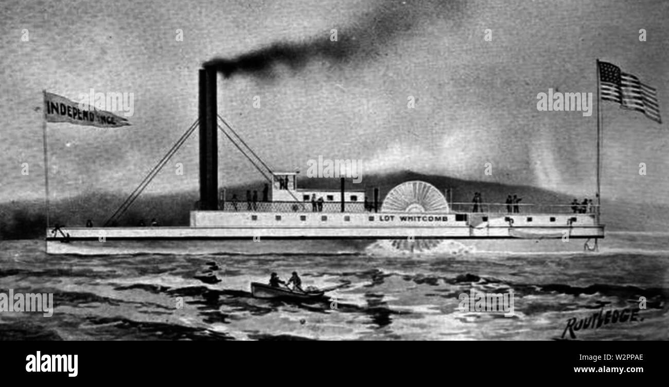 American Steamship sidewheel Lot Whitcomb Banque D'Images