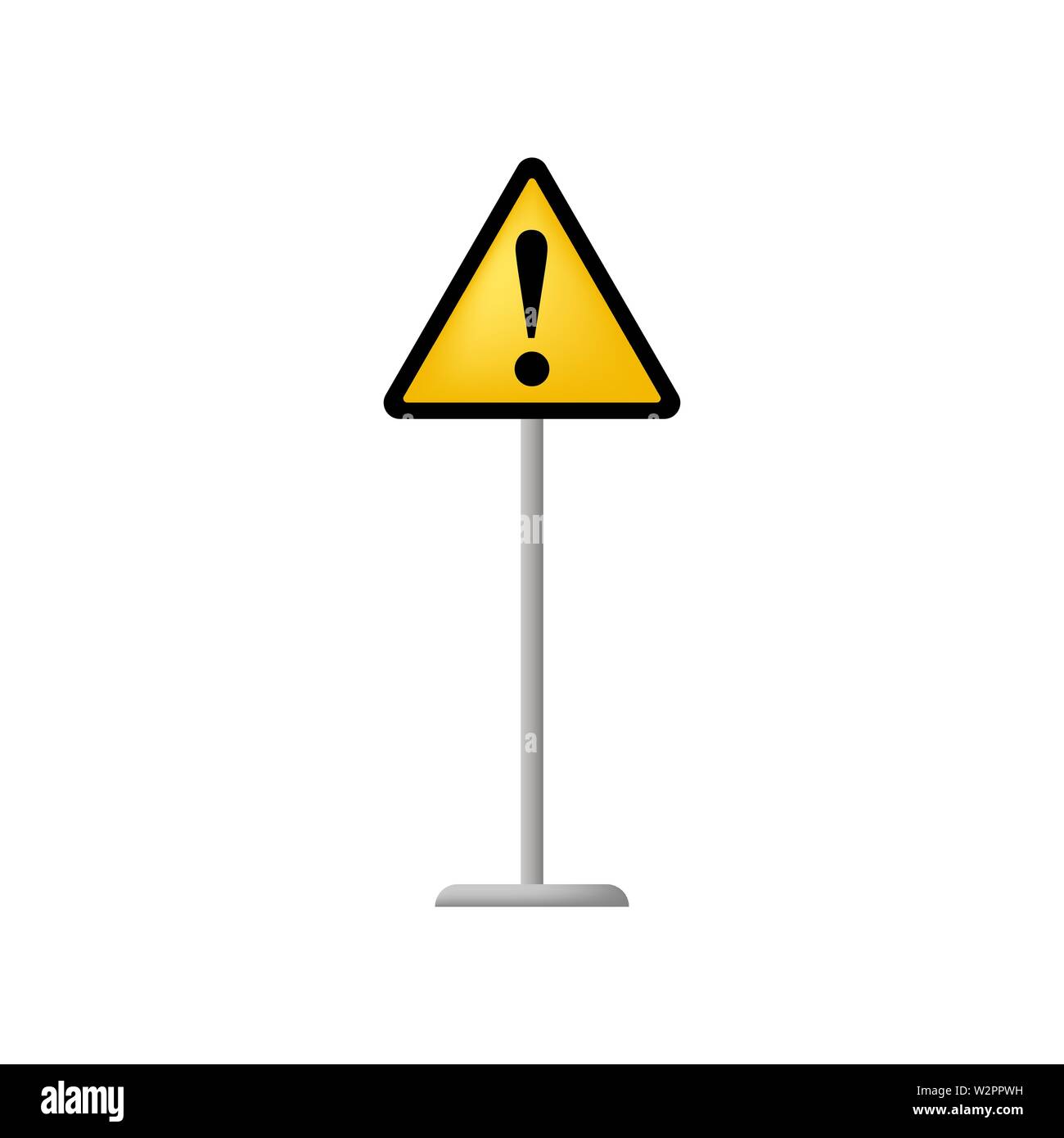 Attention danger isolé sur blanc retour Illustration de Vecteur