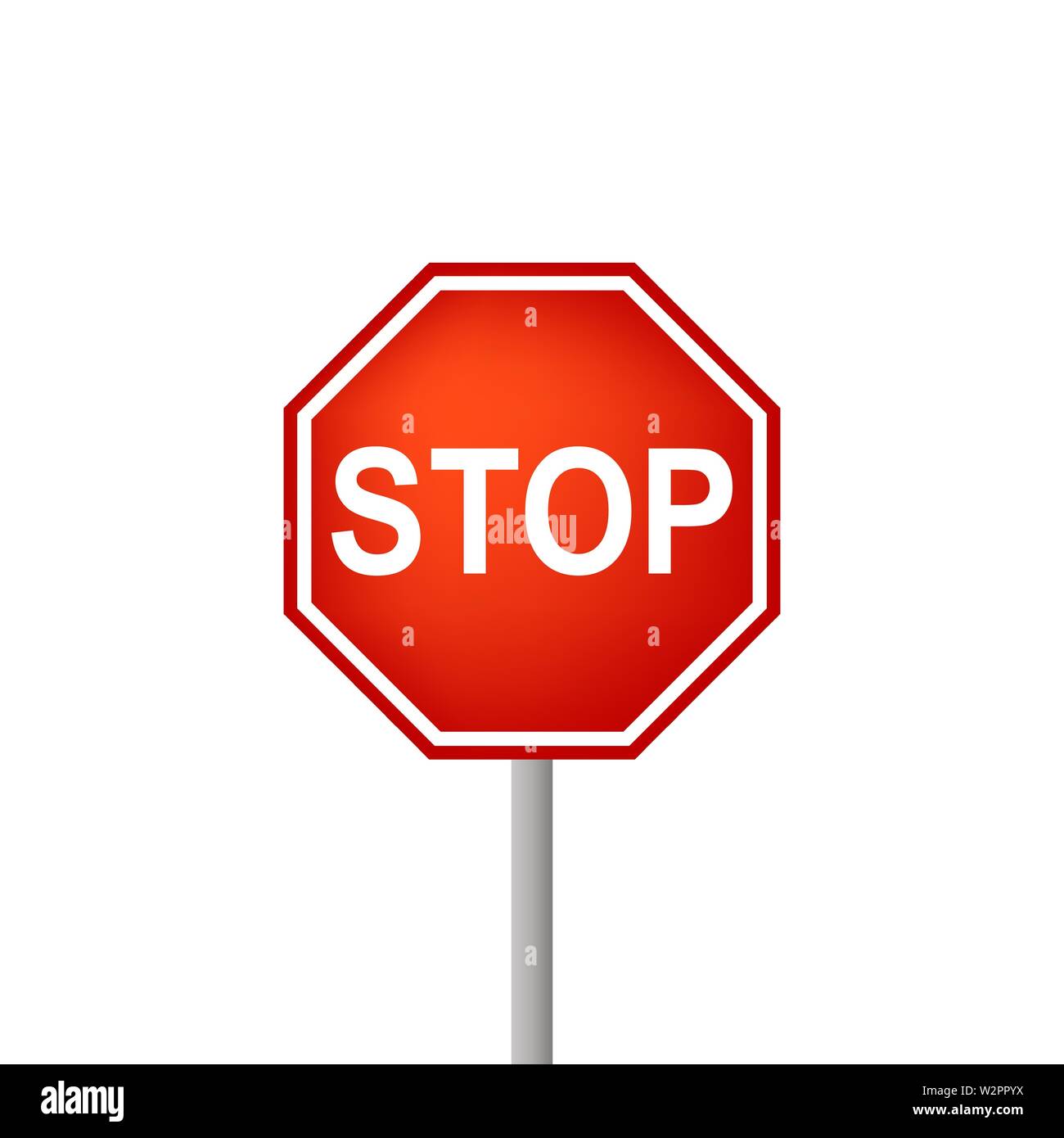 Attention danger isolé sur blanc retour Illustration de Vecteur