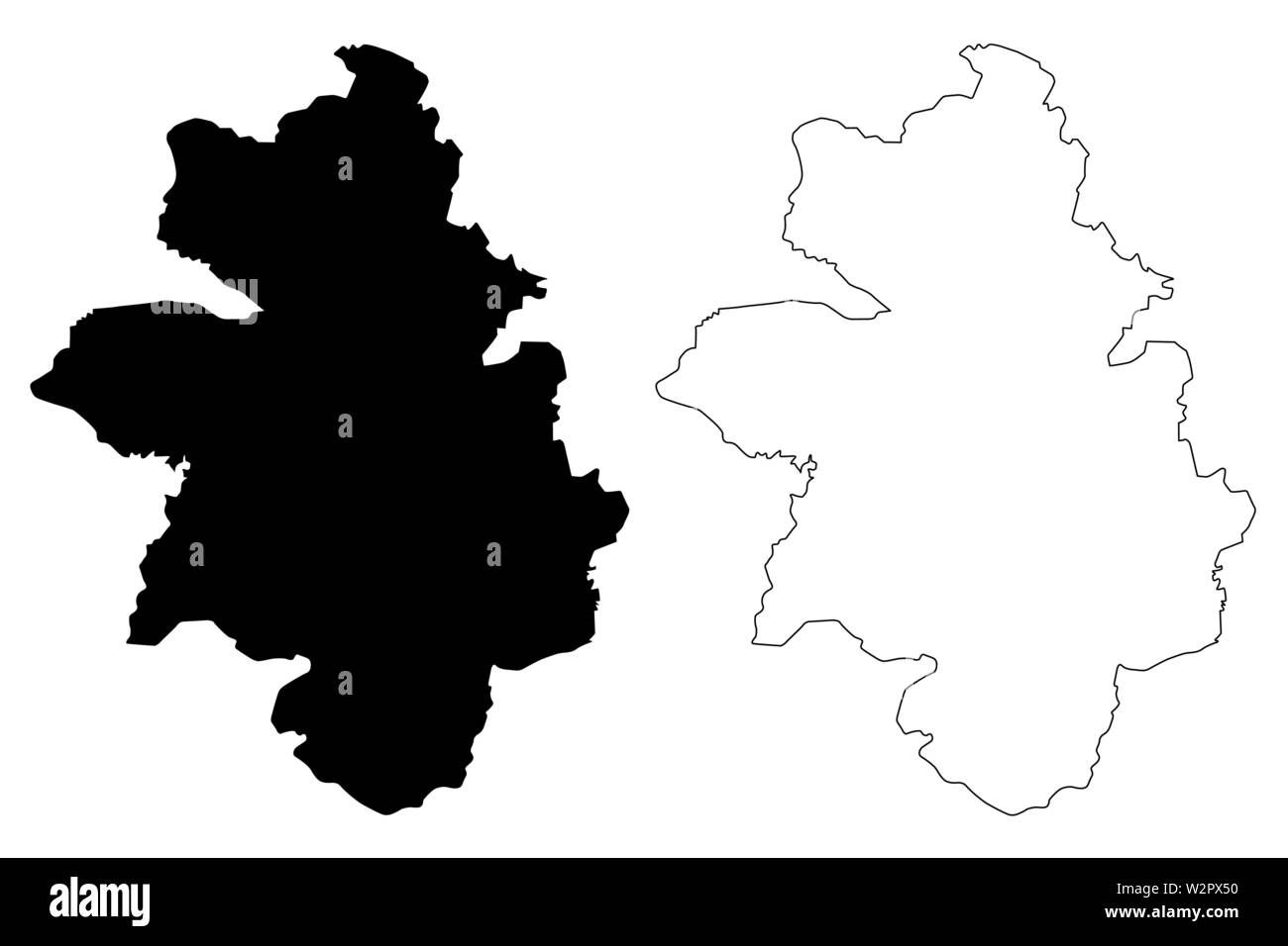 Région de Kankan (subdivisions de la Guinée, Guinée Conakry, Guinée française) map vector illustration gribouillage, croquis Kankan site Illustration de Vecteur