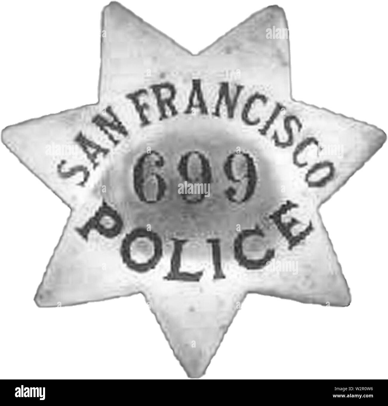 L'insigne de la Police de San Francisco (699) Banque D'Images