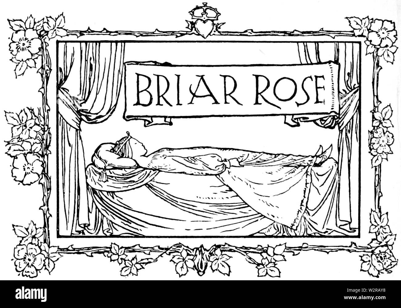 Briar Rose titre dans Contes de Grimm (Edwardes, Bell) Banque D'Images