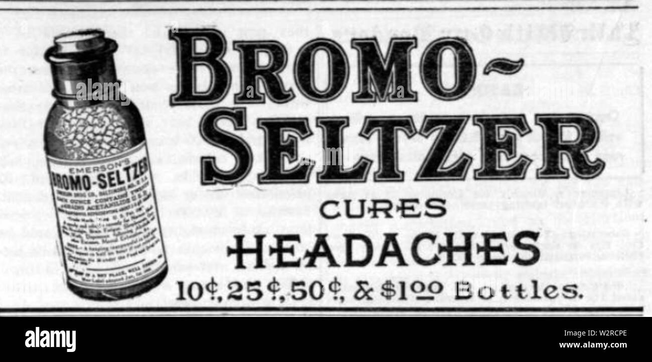 Bromo seltzer newspaper Banque D'Images