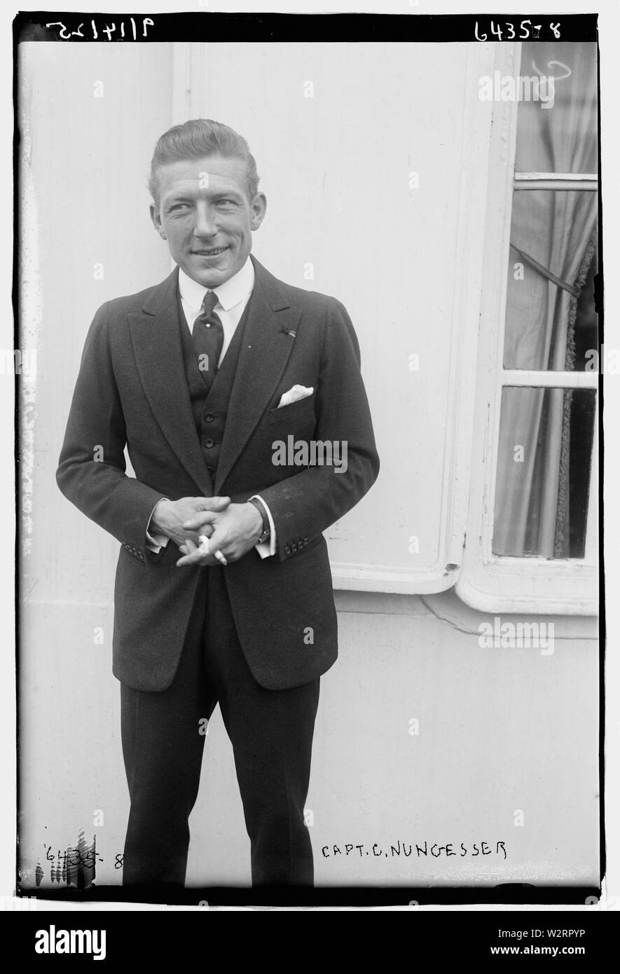 Ace français Charles Nungesser pilote (1892-1927). English : Charles Nungesser (1892-1927), pilote de chasse français durant la Première Guerre mondiale. Banque D'Images