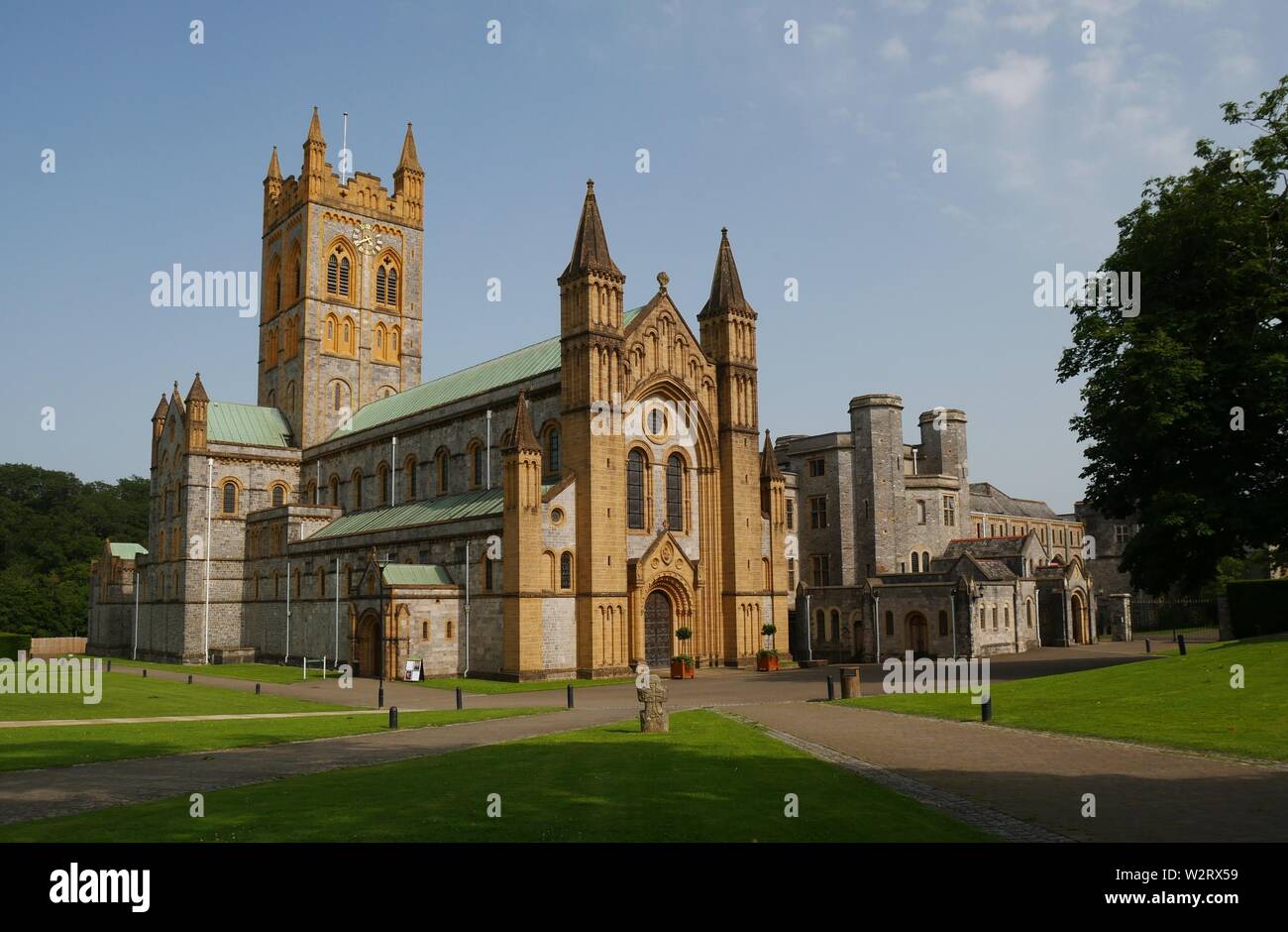 Abbaye de Buckfast, Dartmoor, dans le Devon, Angleterre, Abbaye Bénédictine, Dartmoor Banque D'Images