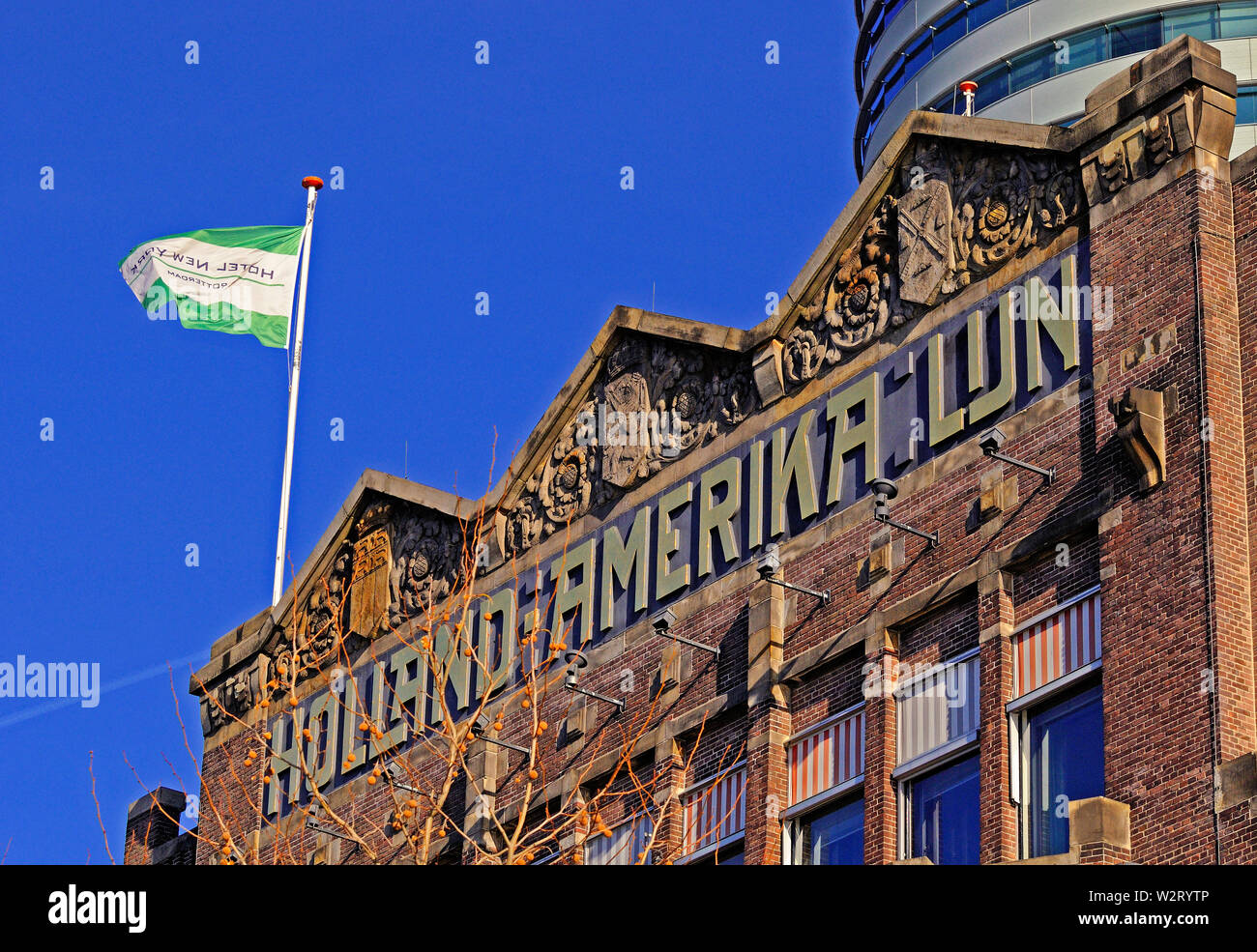 Rotterdam, Zuid Holland/Pays-Bas - février 02, 2016 : façade de l'hôtel historique new york building, l'ancien bâtiment abritant le siège social de h Banque D'Images