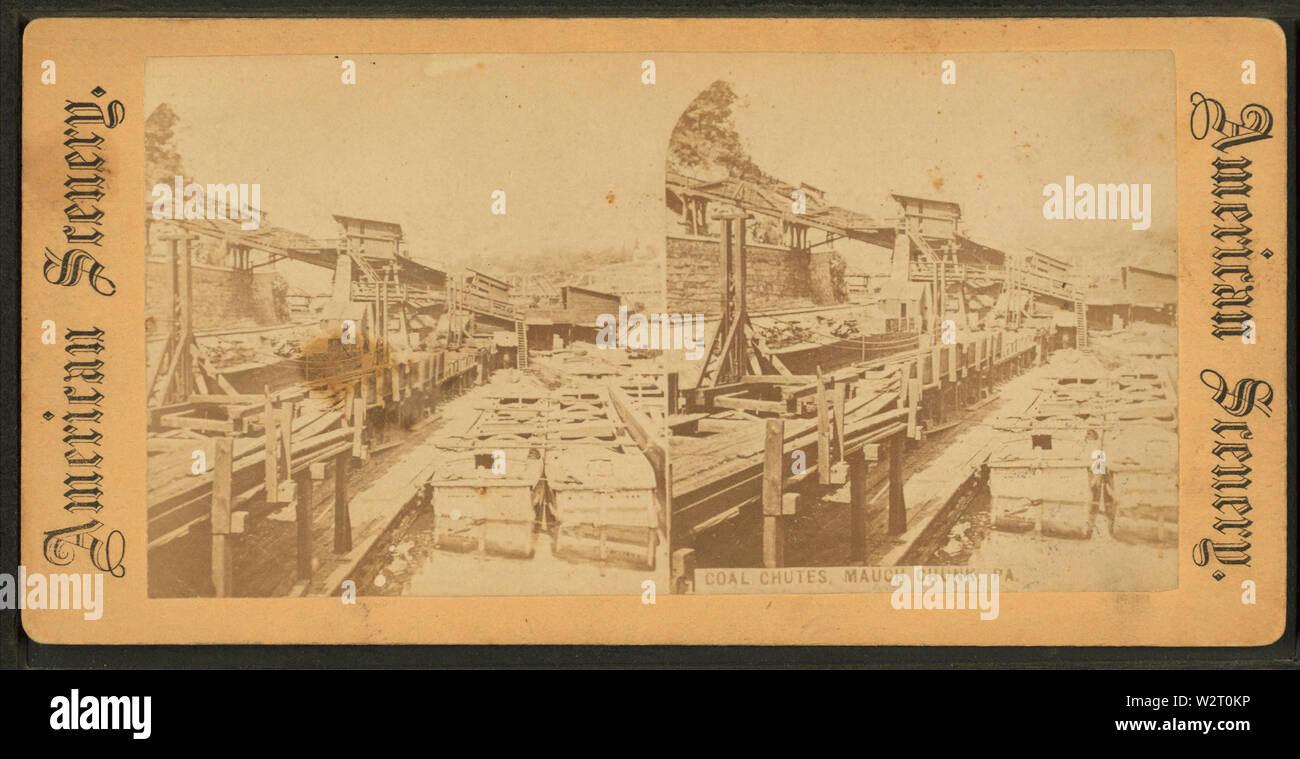 Chutes de charbon, Mauch Chunk, PA, à partir de Robert N Dennis collection de vues stéréoscopiques Banque D'Images