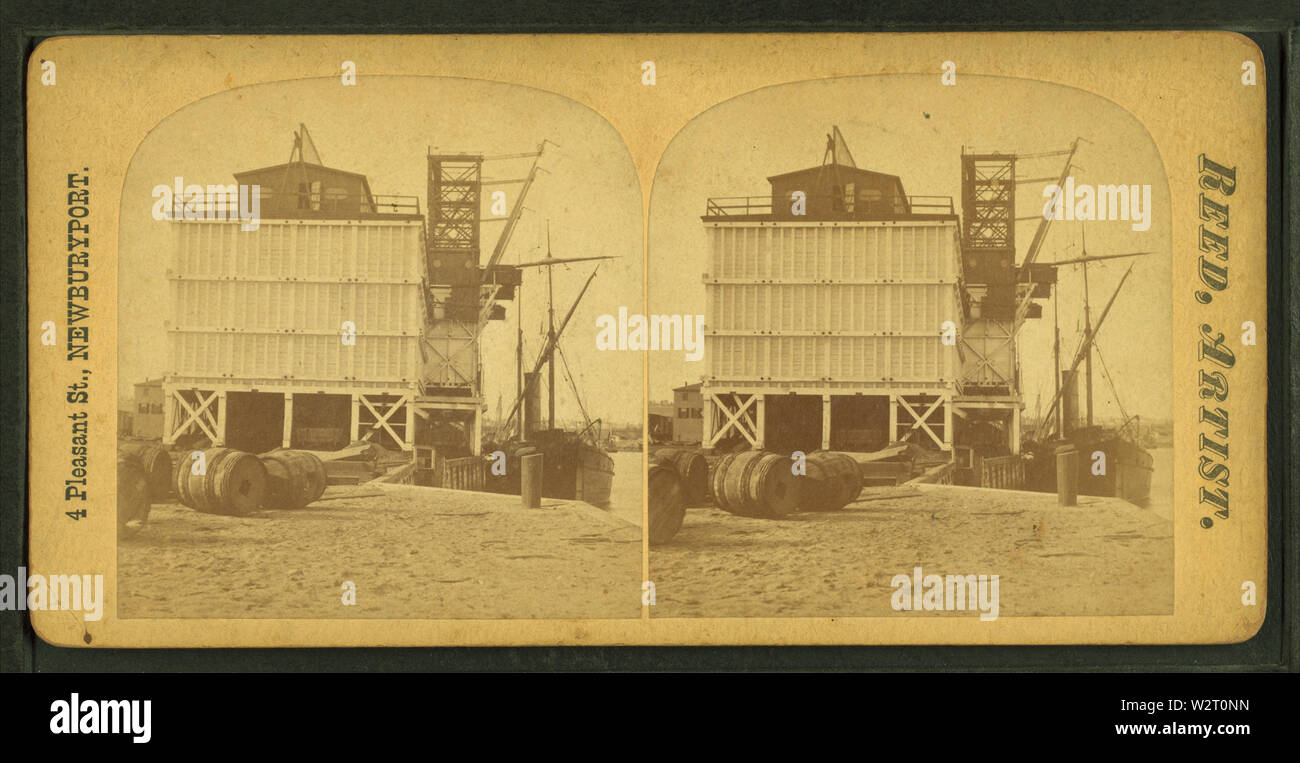 Paquet de charbon à quai, par S C Reed Banque D'Images