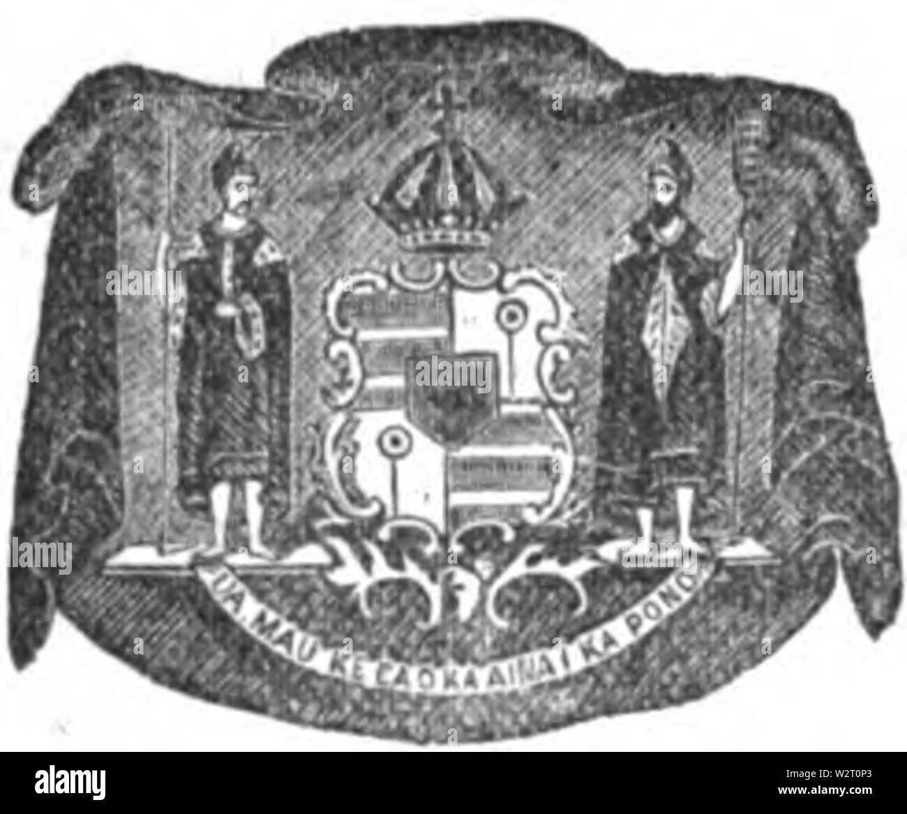 Armoiries de Hawaii (1886) Banque D'Images