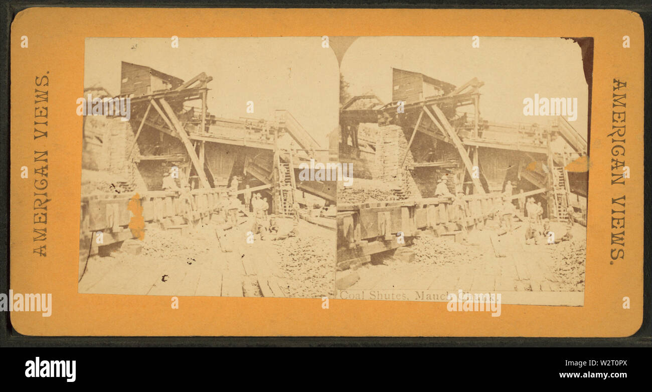Mauch Chunk shutes, charbon, de Robert N Dennis collection de vues stéréoscopiques Banque D'Images