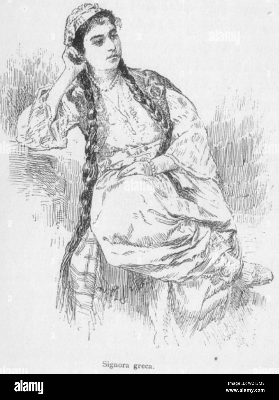 Constantinople(1878)-grec Mme Banque D'Images