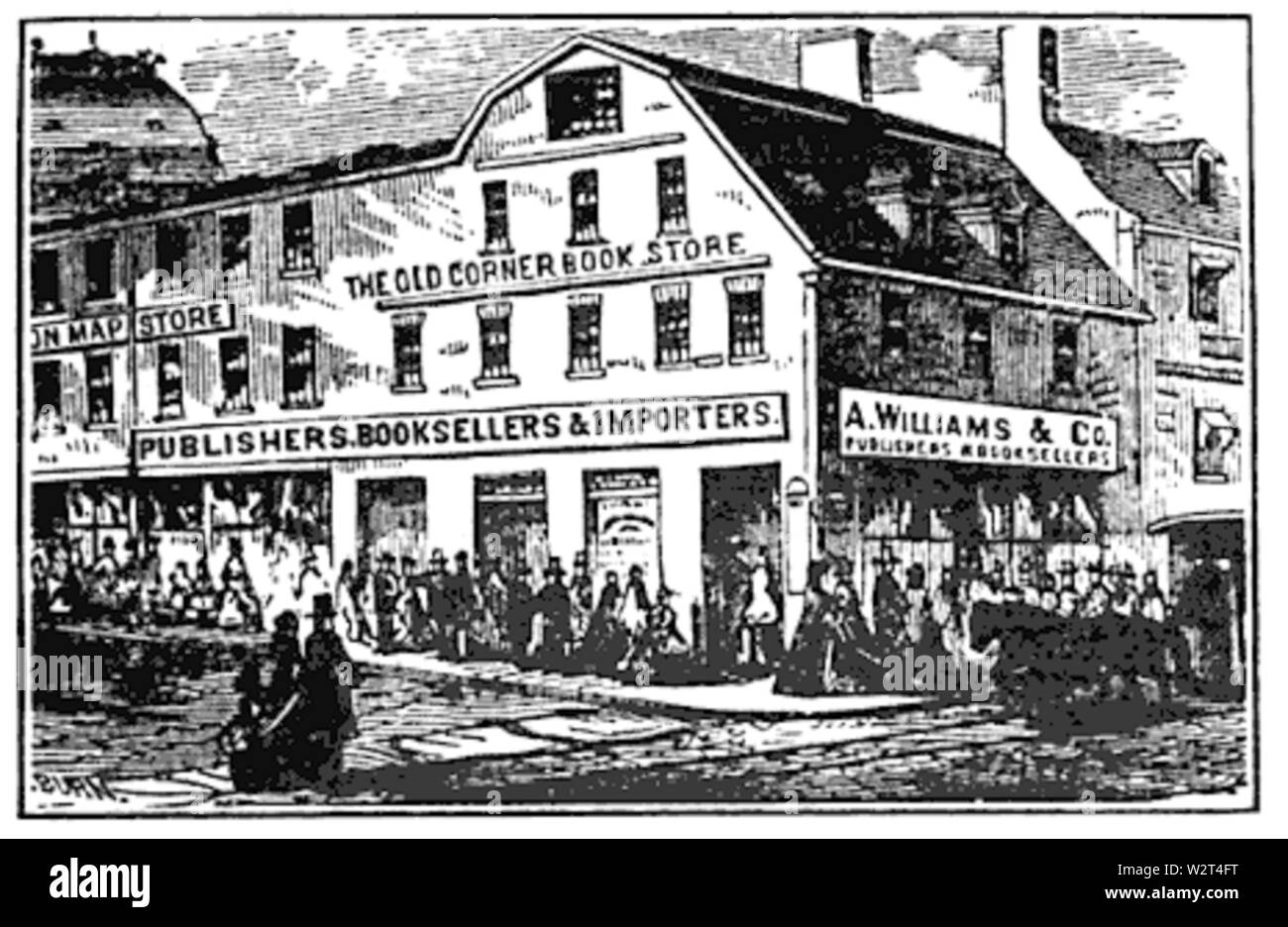 CornerBookstore Boston Banque D'Images