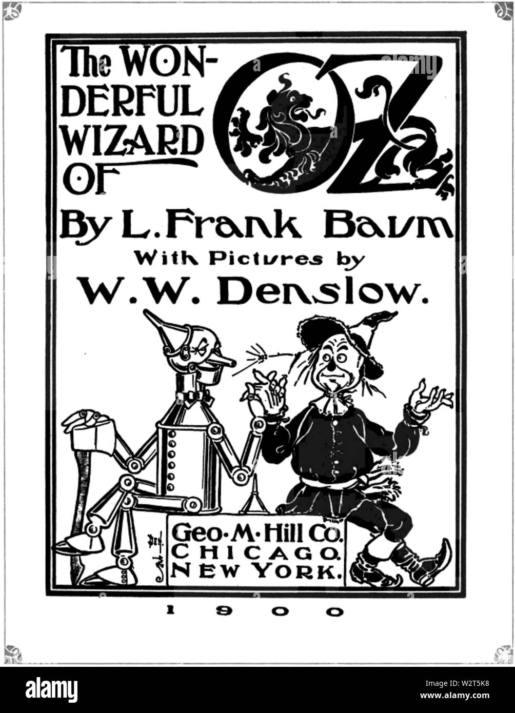 Couvrir de la Wonderful Wizard of Oz, 1900 Banque D'Images