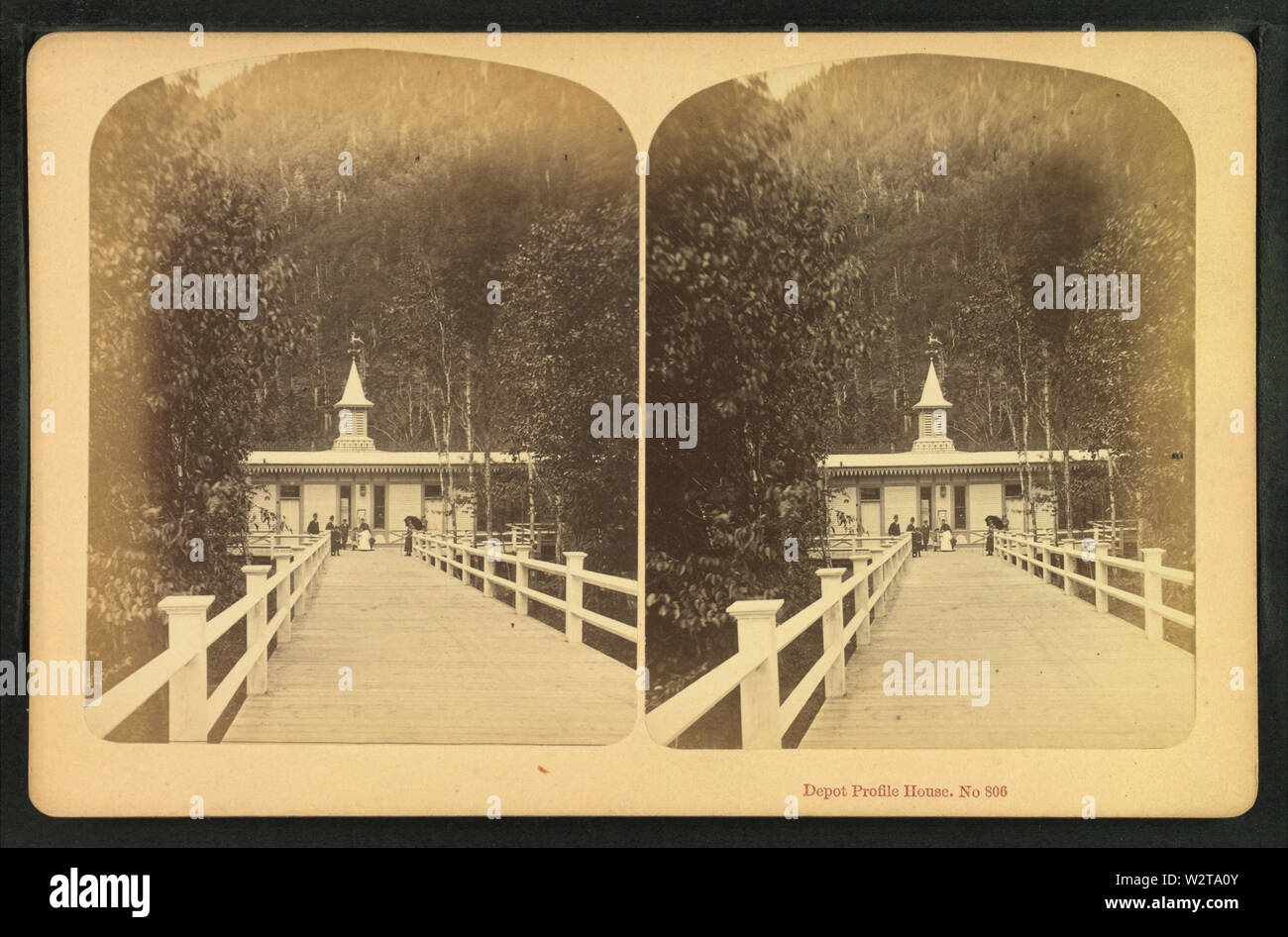 Depot, profil, de Robert N Dennis collection de vues stéréoscopiques 2 Banque D'Images