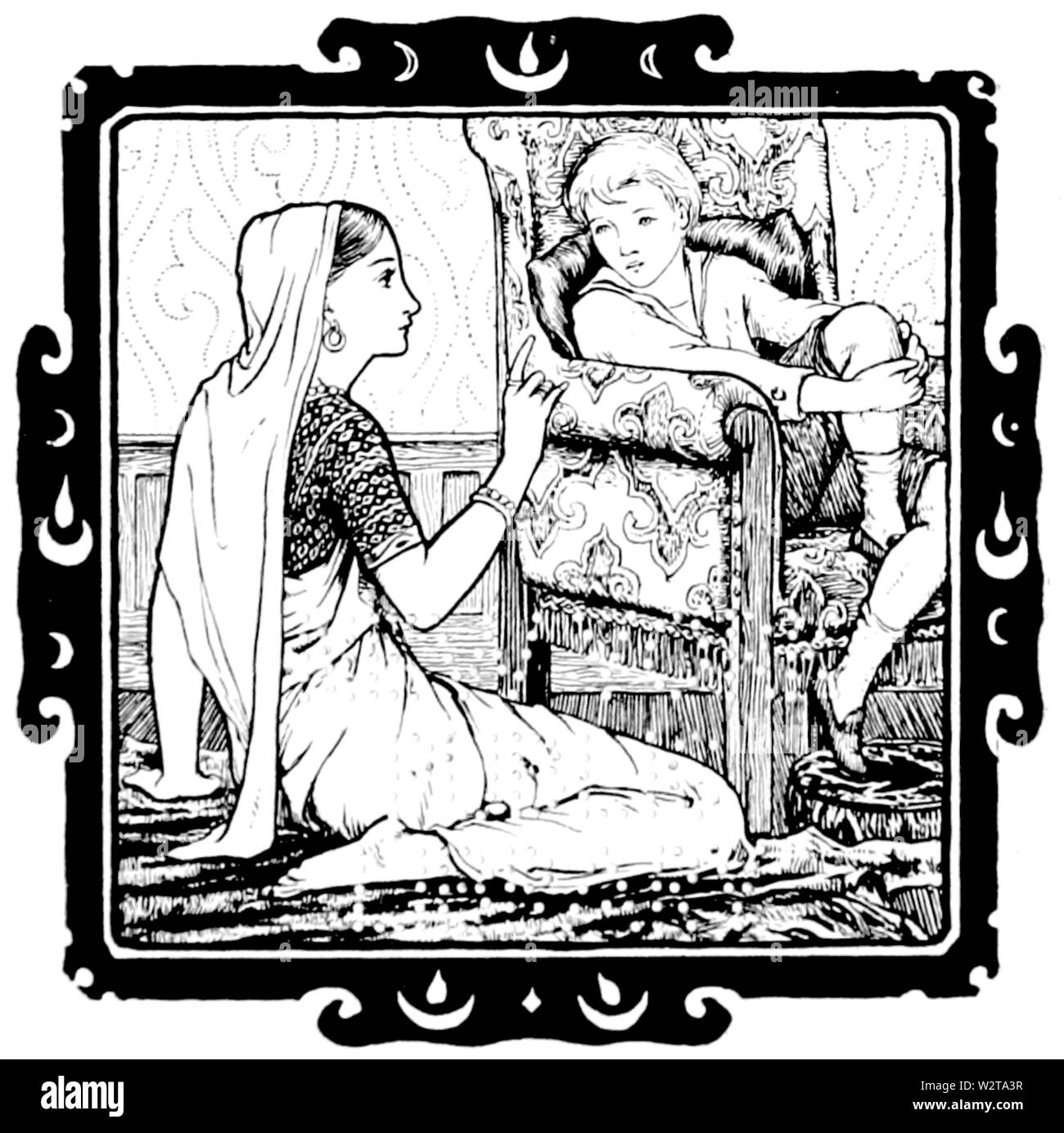 Design en page de titre Indian Fairy Tales (1892) Banque D'Images