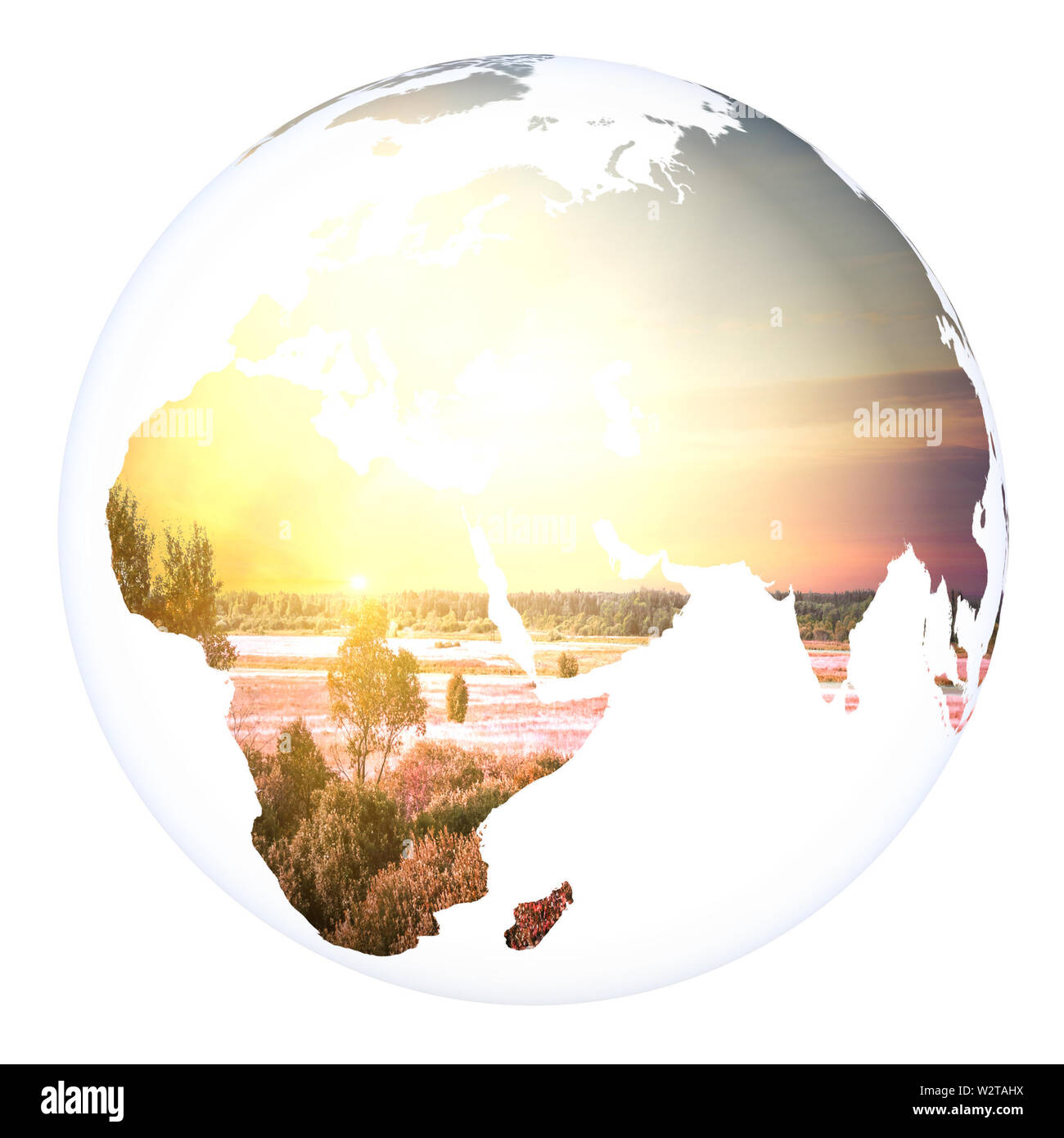 Concept monde Planète Terre de rendu 3D Banque D'Images