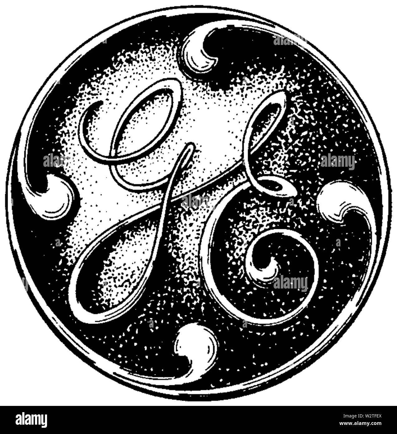 Début 1899 logo de General Electric Banque D'Images