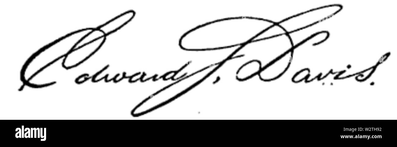 Edward S Davis signature Banque D'Images