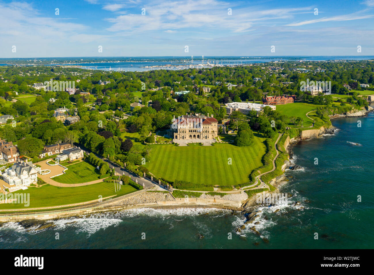 Le Breakers, maison, Newport, Rhode Island, USA Banque D'Images