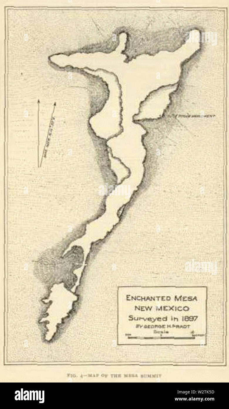 Enchanted-Mesa-Map-1897 Banque D'Images