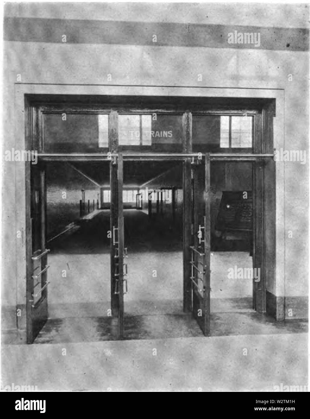 À partir de la salle d'attente à l'entrée de la gare du nord de Toronto du CFCP Banque D'Images