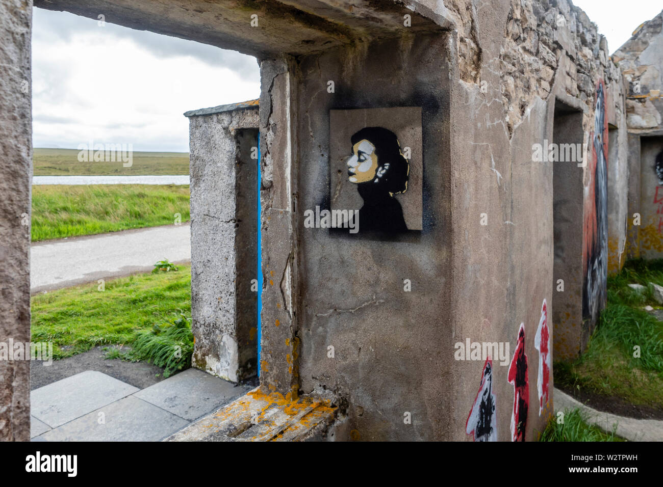 À l'ouest de la langue, dans l'arrêt Sutherland, il y a une grande tourbière appelé Le Moine, qui s'étend tout le chemin vers la vallée voisine. À plus ou moins l'hi Banque D'Images