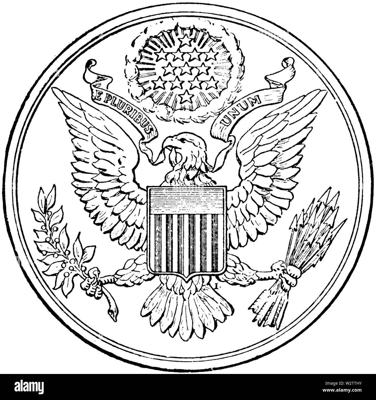 Premier Grand Sceau des États-Unis BAH-p257 Banque D'Images