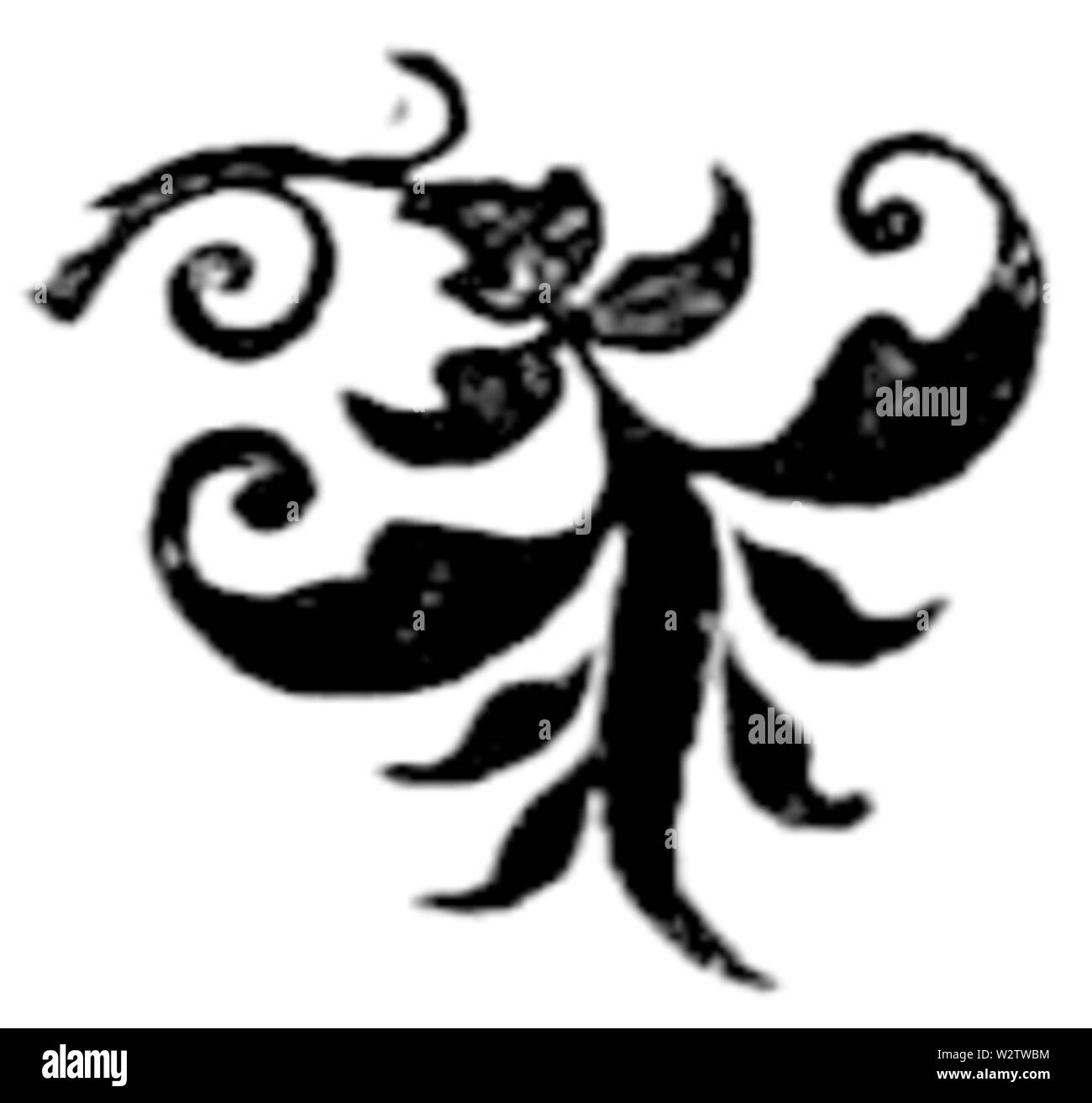 Fleuron à la page titre du Folklore journal Banque D'Images
