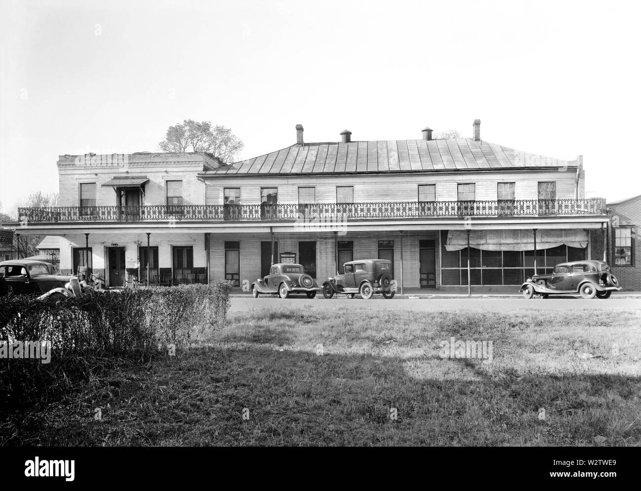 Hôtel Excelsior, Austin Street, Jefferson, Marion County, Texas, USA, Amérique, enquête historique bâtiments 1930 Banque D'Images