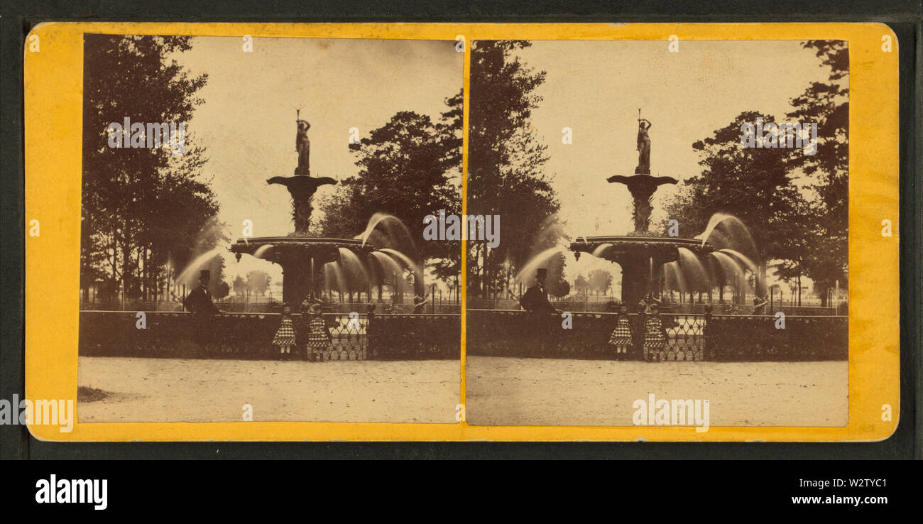 Fontaine dans Forsyth Park, Savannah, GA, par J UN Palmer Banque D'Images