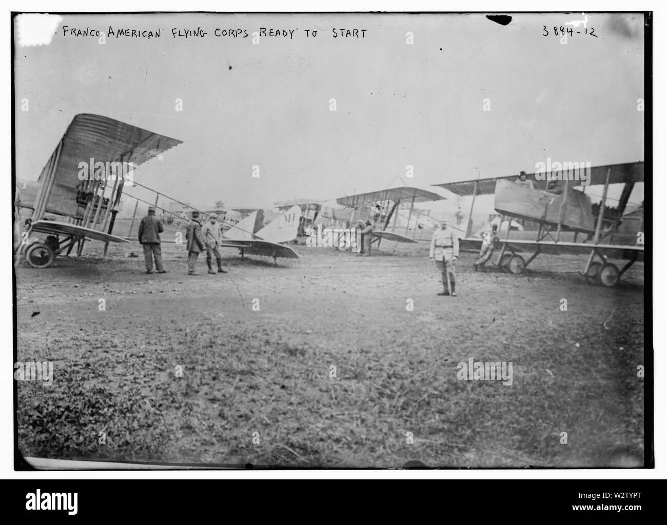 Franco-américain Flying Corps Prêt à démarrer Banque D'Images