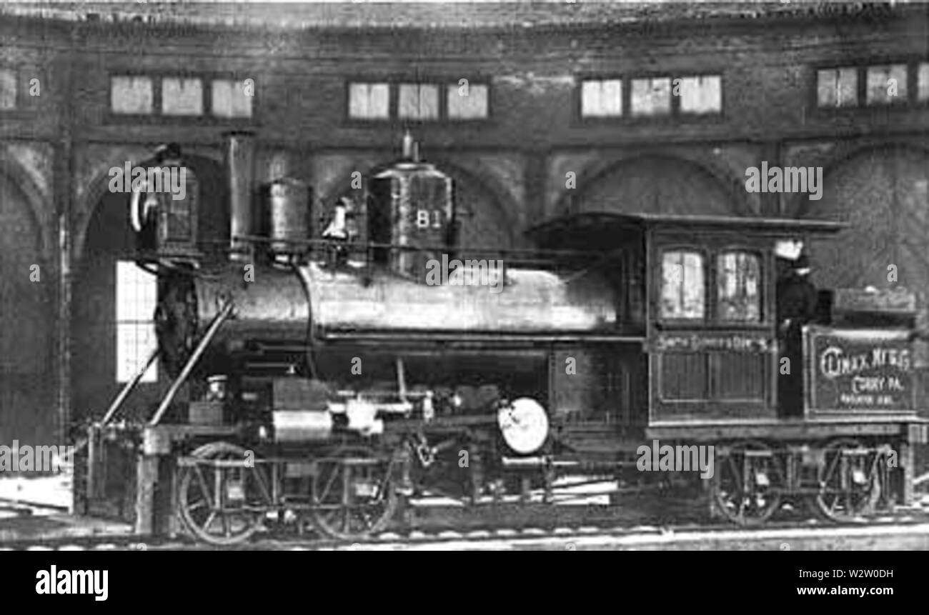 Frist Class B Locomotive Climax Banque D'Images