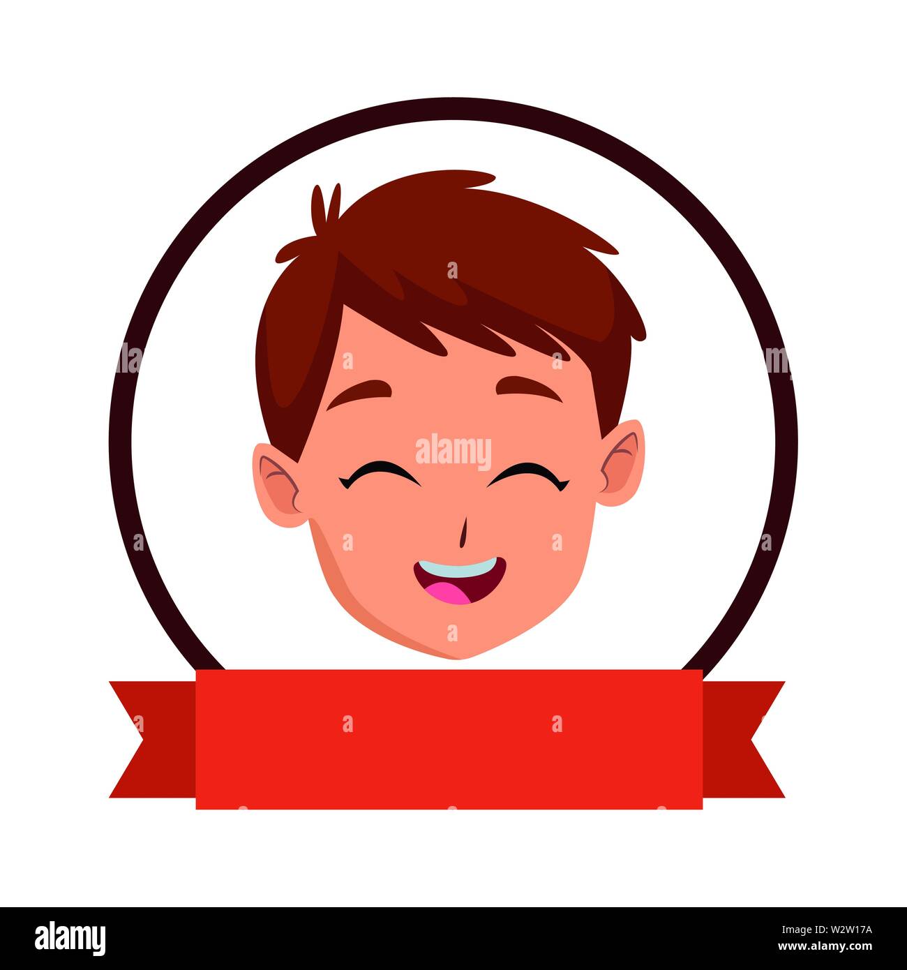 Souriant Et Heureux De L Enfant Dessins Animes Image Vectorielle Stock Alamy