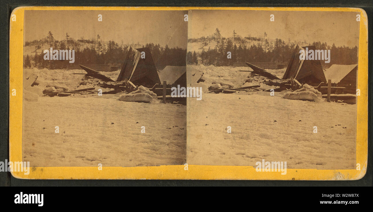 Hallowell hangars à charbon, de Robert N Dennis collection de vues stéréoscopiques 2 Banque D'Images