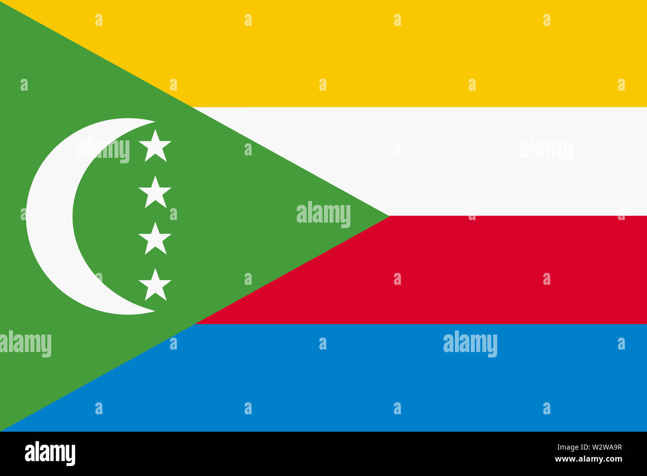 Un drapeau des Comores background illustration gros fichier Banque D'Images