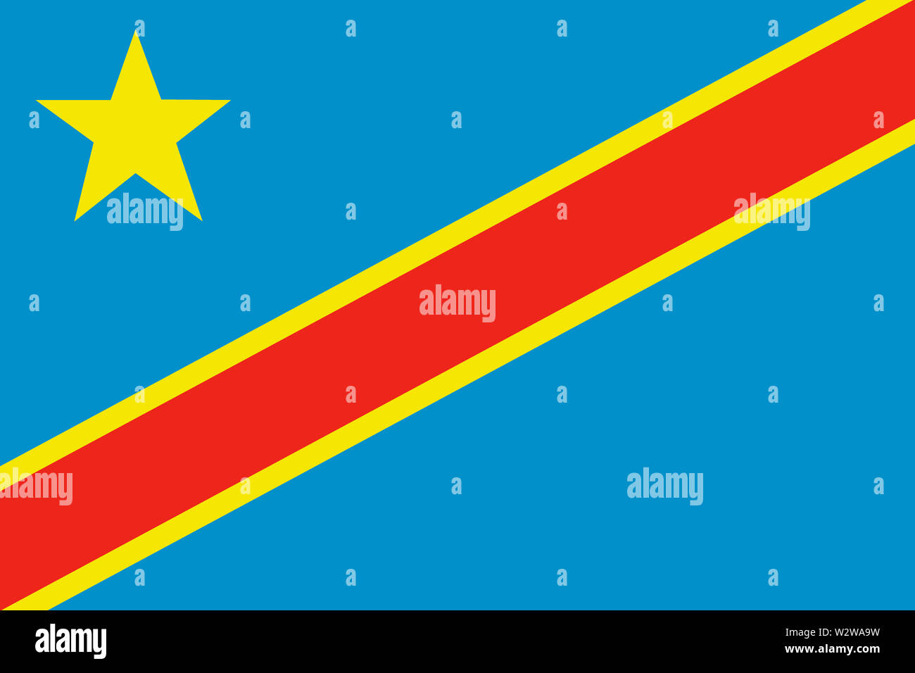 Un drapeau de la République démocratique du Congo contexte illustration gros fichier Banque D'Images