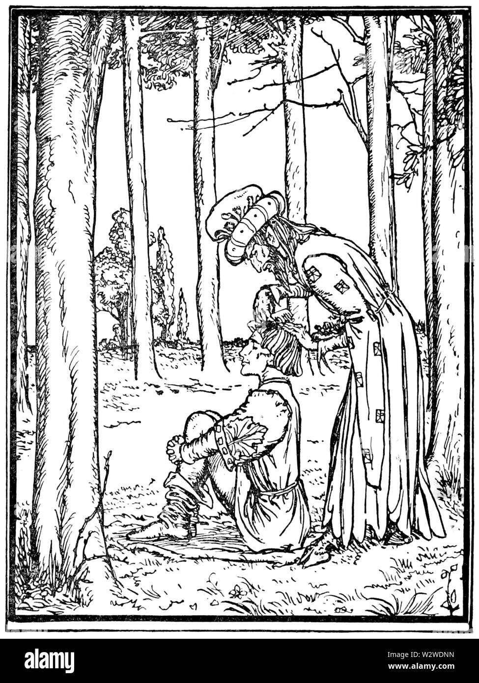L'illustration à la page 92 dans les contes de Grimm (Edwardes, Bell) Banque D'Images