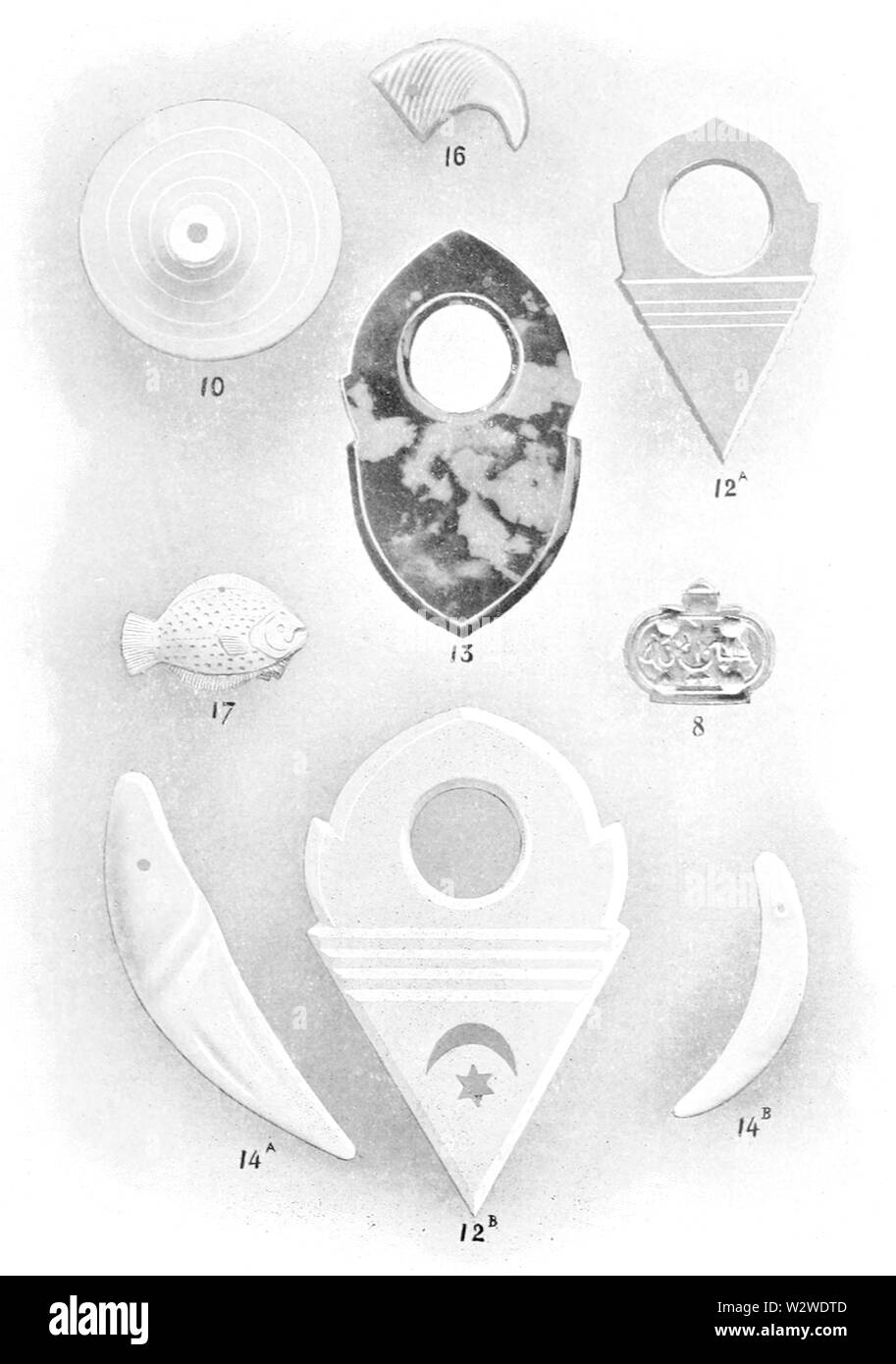 Face à l'illustration p 338 du Folk-Lore, vol 13 Banque D'Images