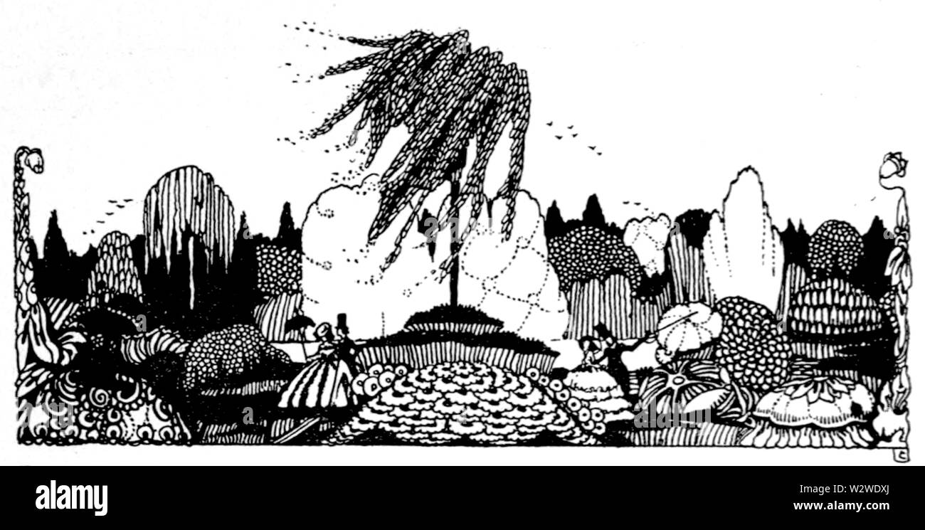 L'illustration pour la liste d'illustrations dans l'année, au printemps Banque D'Images