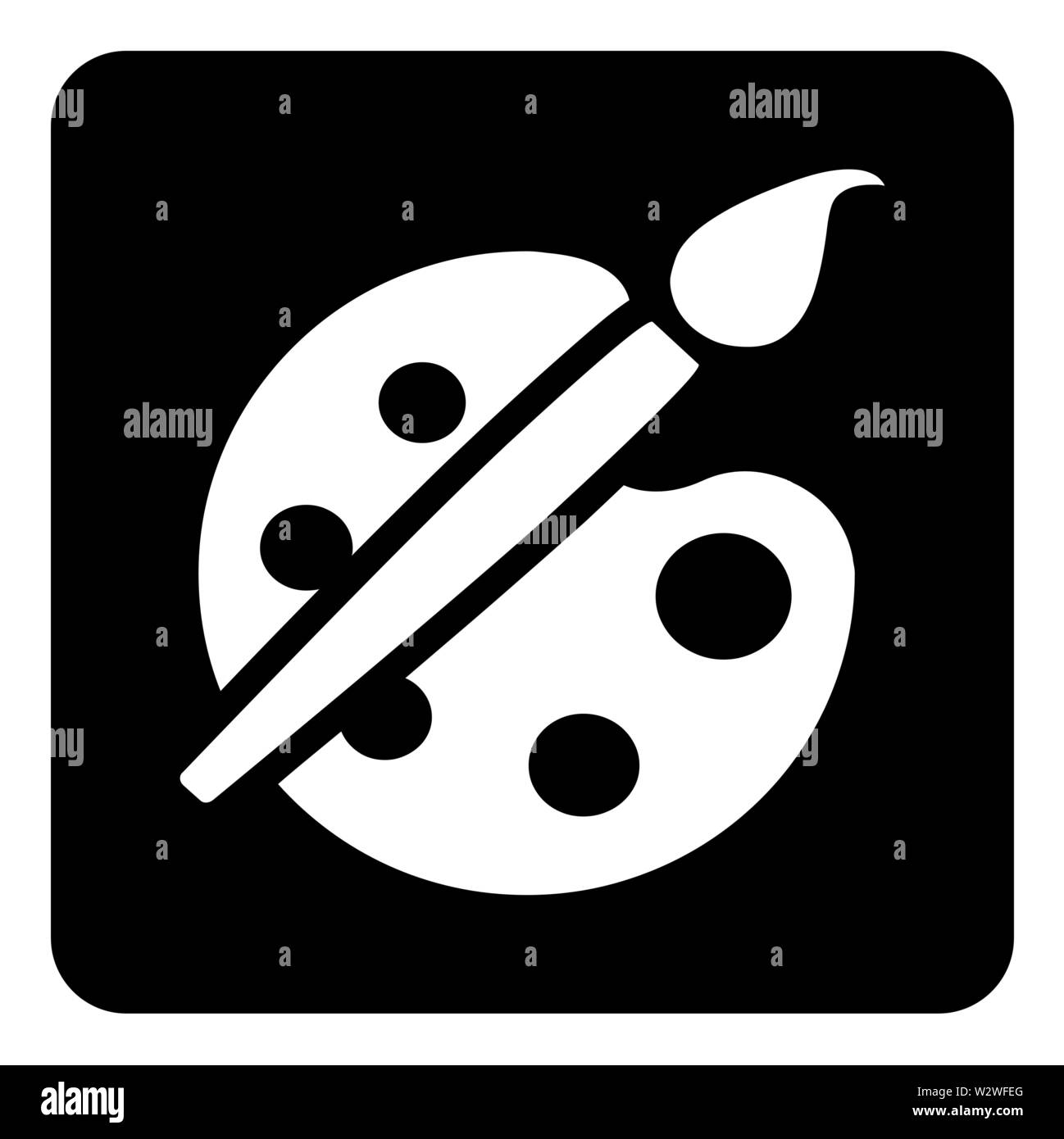 Icône de la palette brosse Illustration de Vecteur