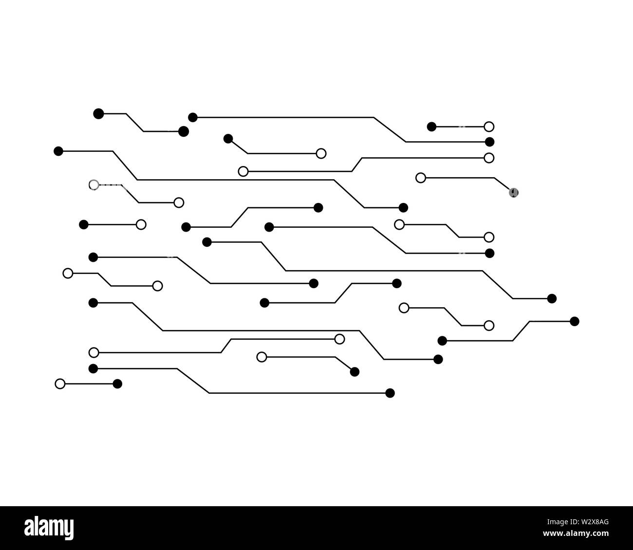 Logo vector illustration modèle Circuit design icône Banque D'Images