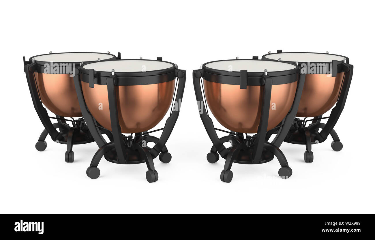 Instrument de musique de timbales Isolated Banque D'Images