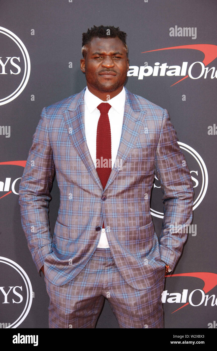 Los Angeles, Californie, USA. 10 juillet, 2019. François Ngannou ESPYS assiste à la 2019 présentée par Capital One au Théâtre de Microsoft le 10 juillet 2019 à Los Angeles, Californie. Photo : imageSPACE/MediaPunch/ Alamy Live News/ Alamy Live News Banque D'Images