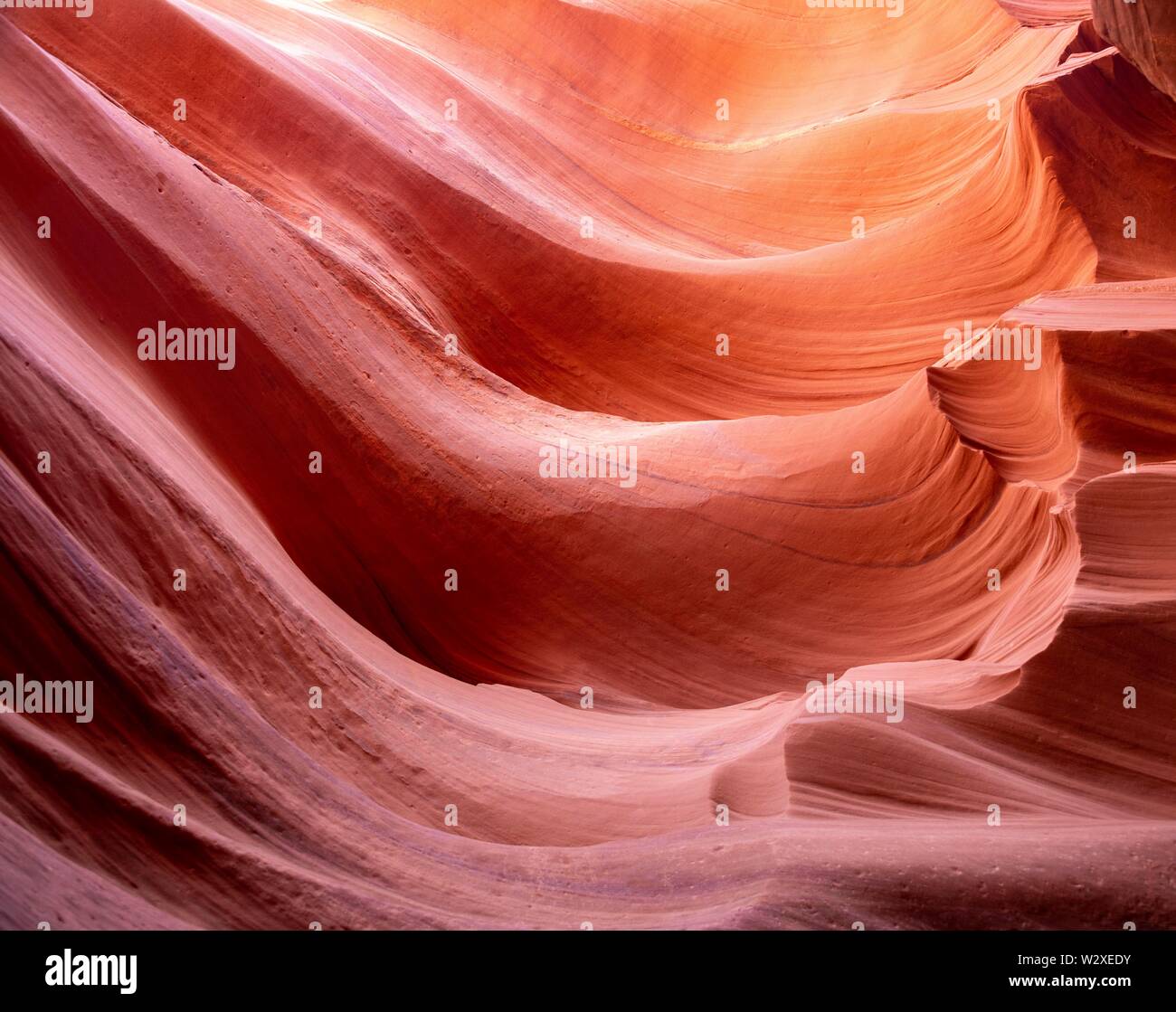 Formation de grès, l'incidence de la lumière, Lower Antelope Canyon, Slot Canyon, Page, Arizona, USA Banque D'Images