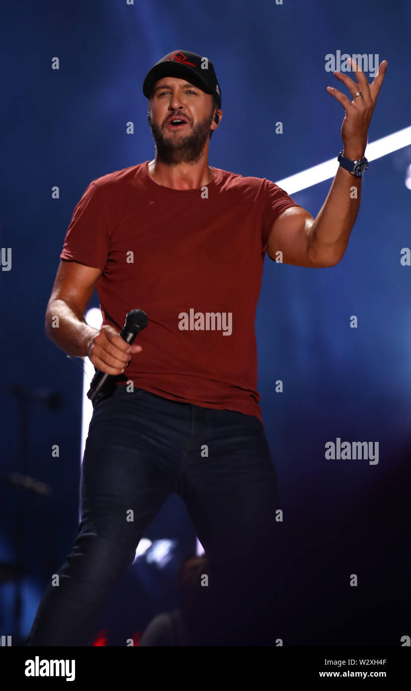 CMA Music Festival 2019 Jour 4 concerts au Nissan stadium avec : Luke Bryan Où : Nashville, Tennessee, United States Quand : 10 Juin 2019 Crédit : Judy Eddy/WENN.com Banque D'Images