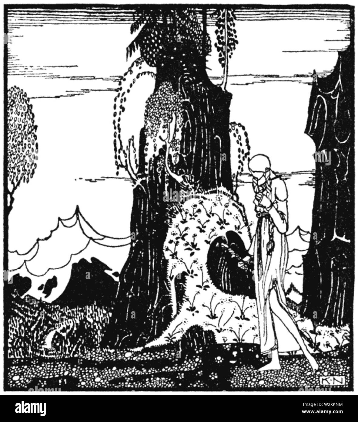 Kay Nielsen - à l'Est du soleil et à l'ouest de la lune - EOTSWOTM (2) Banque D'Images